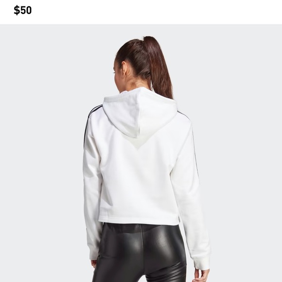 Essentials 3 stripes French terry crop - Picture 4 of 5